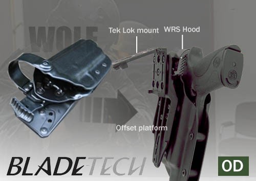 Blade-Tech WRS Duty Holster DOH Tek-Lok Glock 17 OD RH