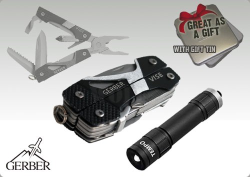 Gerber Vise Multitool & Tempo LED Torch Gift Box