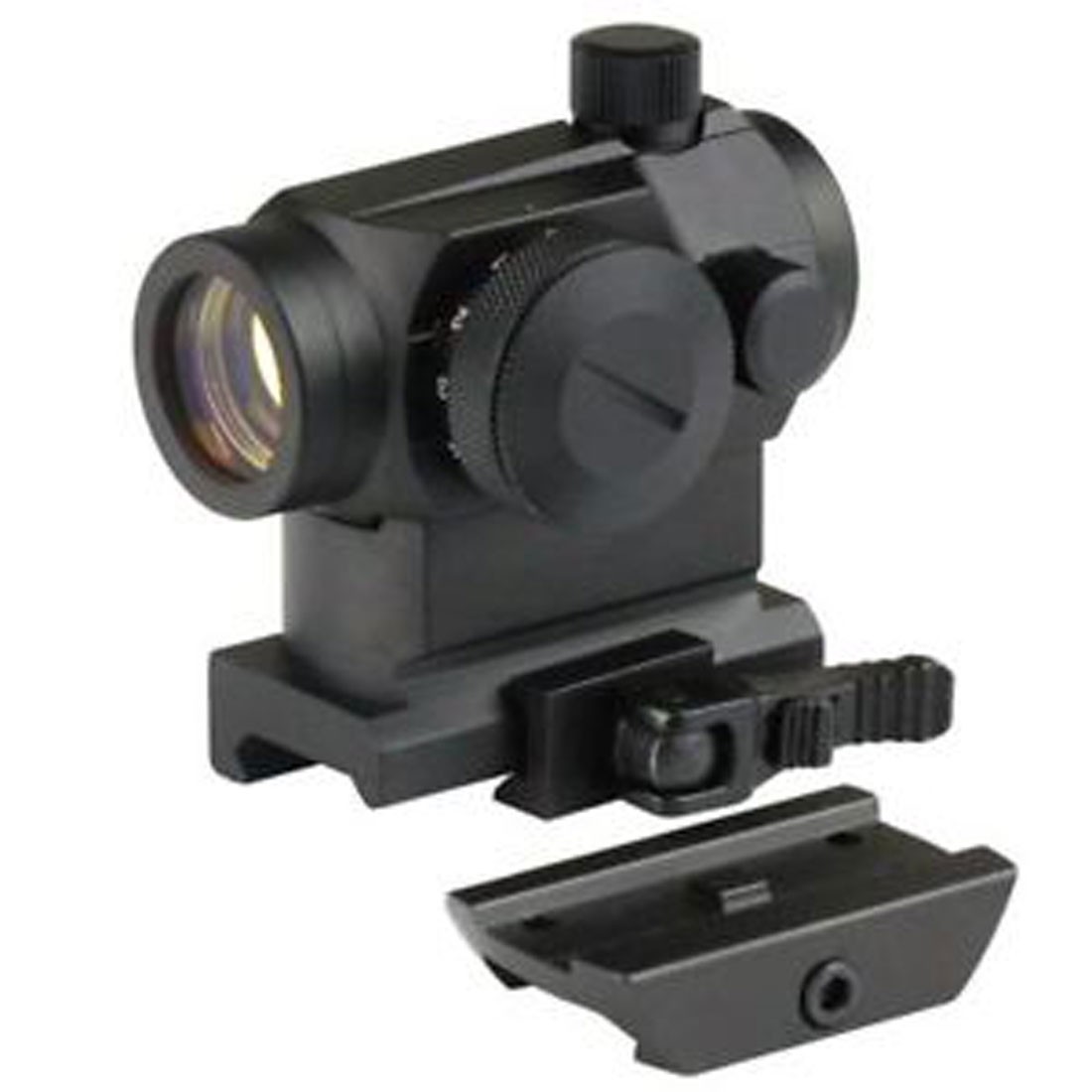 T1 Style Airsoft Red/Green Dot Scope with High QD Mount - Black