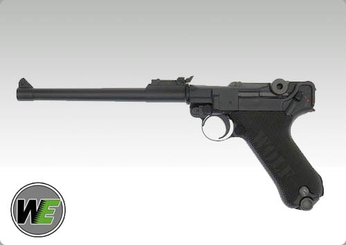 WE Luger P08 8" GBB Pistol (Black)