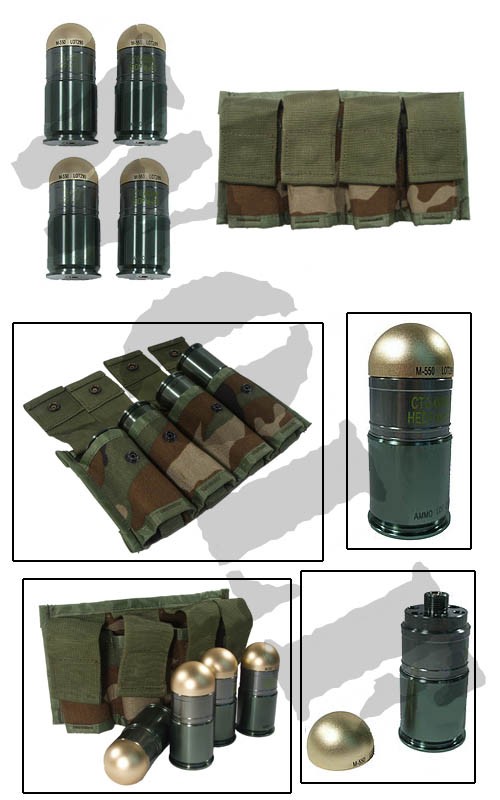 G&P M203 BB 40mm Grenade - 4 Pack