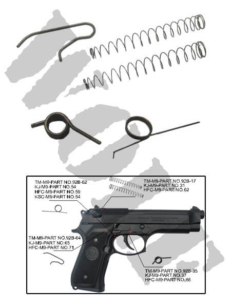 King Arms M92F Spring Set
