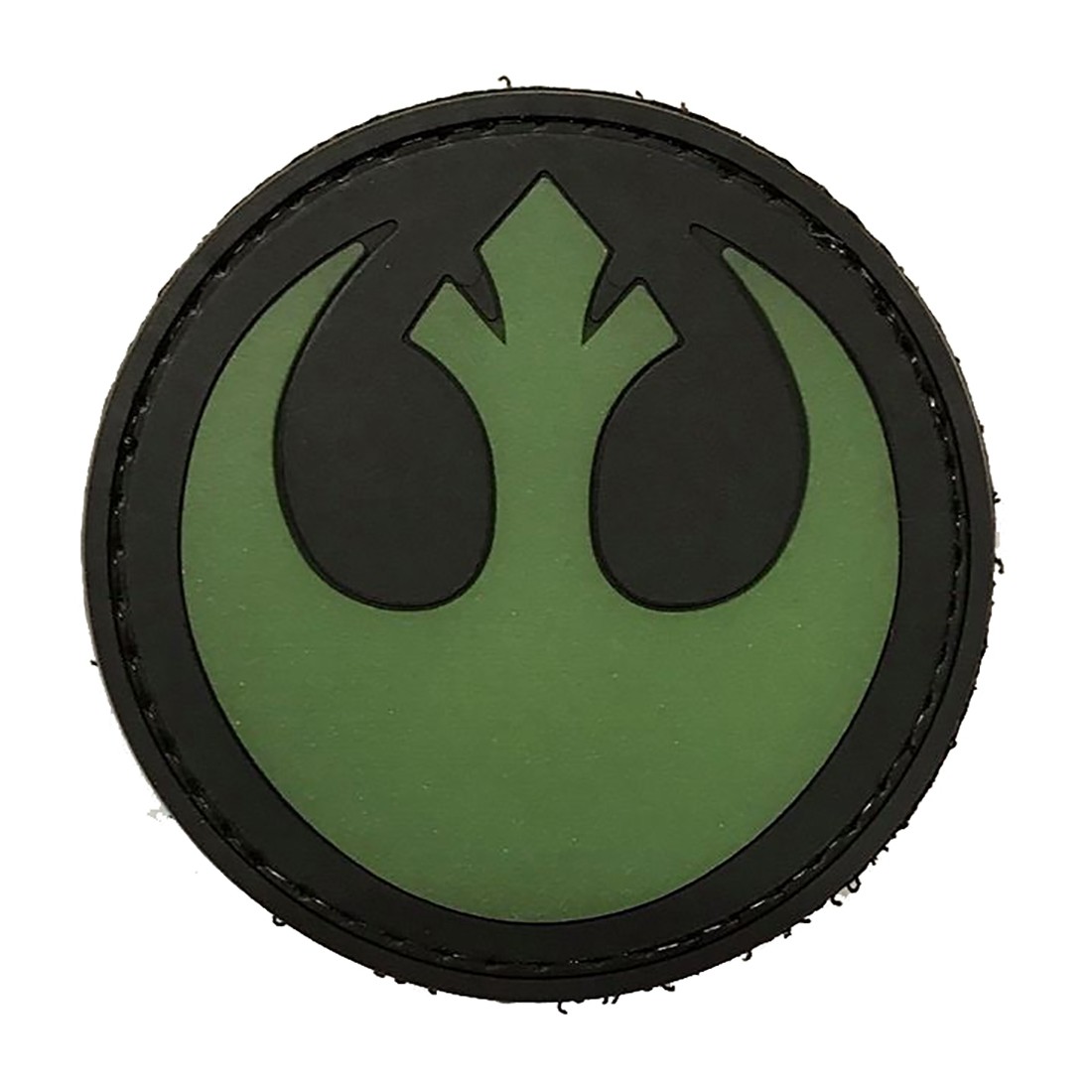 STAR WARS REBEL (Black & Green) Tactical Rubber Velcro Patches