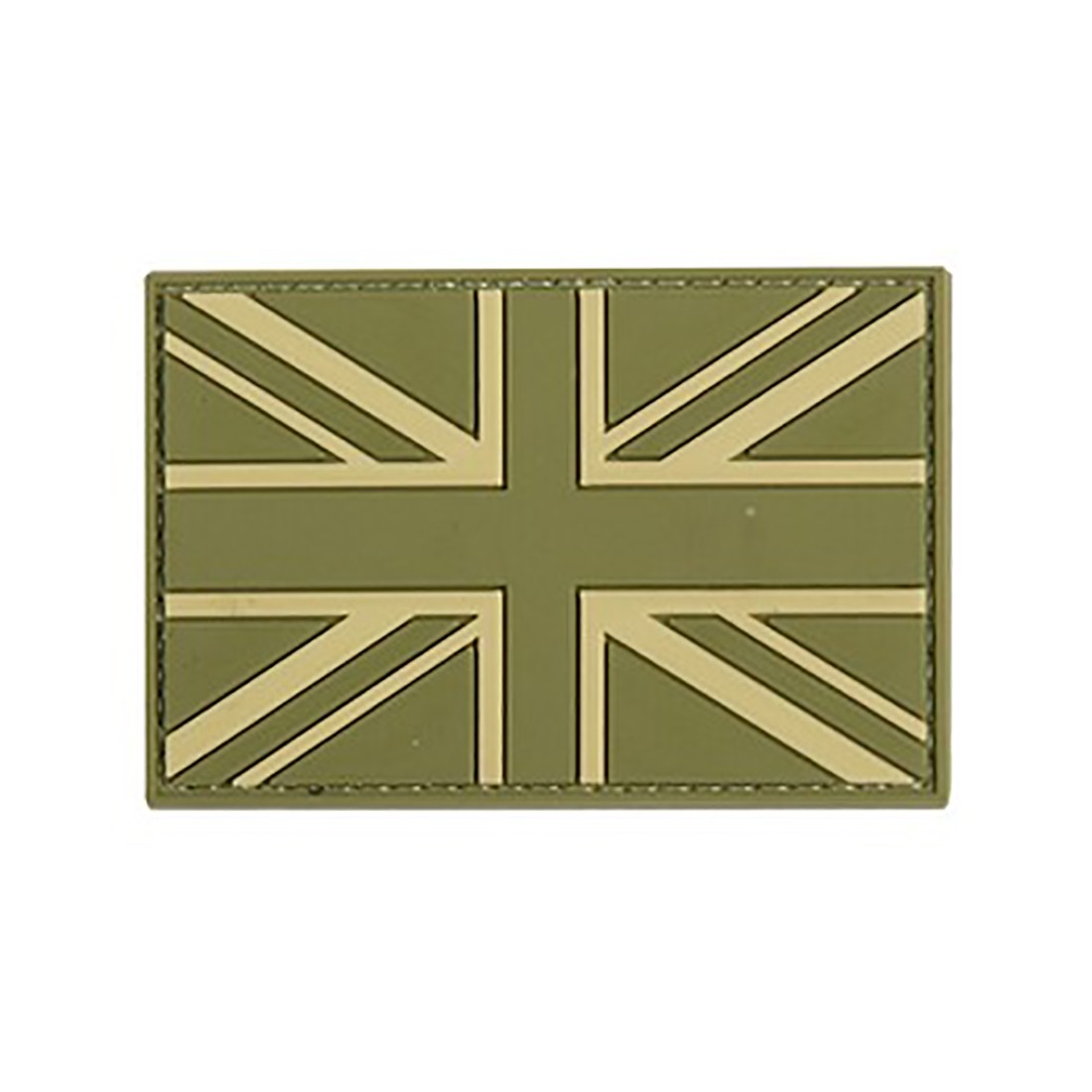 UNION JACK PALE GREEN Tactical Rubber Velcro Patches