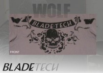 Blade-Tech Skull T Shirt Short Sleeve Grey XLarge
