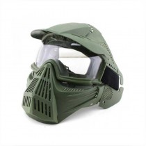 Big Foot Airsoft Tactical Full Face Protection with Nylon Eye Protection (Re-Enforced) (OD)