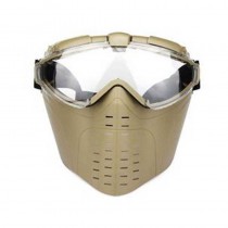Big Foot Airsoft Full Face Goggle Mask with Fan (Tan) 