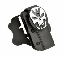 WE Double Barrel Glock Series Airsoft Belt Holster with Skull 