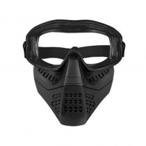 Big Foot Airsoft Lower Vented Full Face Mask (Clear Lens - Black)