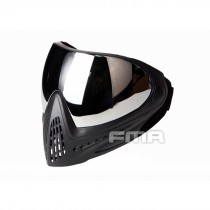 FMA F1 Full Face Airsoft Mask - Black Mirror Lens
