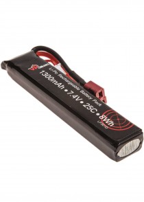 7.4V 1300mAh 25C LiPo Stick Battery IP DEANS