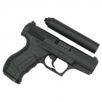Maruzen Walther P99 Fixed Slide Gas Airsoft Pistol with Silencer