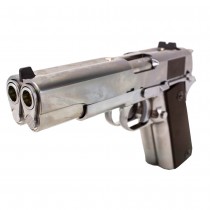 WE 1911 Dual Barrel GBB Pistol (Silver)