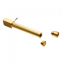 Laylax Tokyo Marui Glock 17 4th Gen "2 Way Fixed" Non-Recoiling Metal Threaded Outer Barrel - Gold