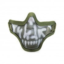 Nuprol Airsoft Mesh Lower Face Shield Skull - Green