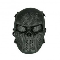 Big Foot Tactical Skull Airsoft Mask with Mesh Eyes (Carbon Fibre)