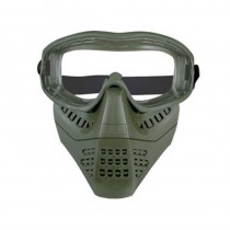 Big Foot Airsoft Lower Vented Full Face Mask (Clear Lens - OD)