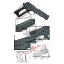 Guarder Springfield Dark Grey Metal Slide & Frame for TM M1911A1