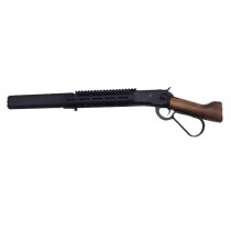 A&K Winchester 1873RS M-LOK Lever Action Airsoft Gas Rifle with Silencer - Black