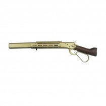 A&K Winchester 1873RS M-LOK Lever Action Airsoft Gas Rifle with Silencer - Gold