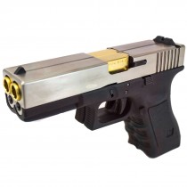 WE Glock 17 Dual Barrel GBB Pistol (Silver)