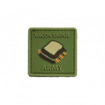 BACON SARNIE ARMY (Green) Tactical Rubber Velcro Patches