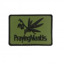 PRAYING MANTIS (Black & Green) Tactical Rubber Velcro Patches