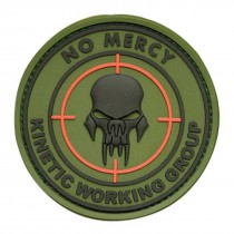 NO MERCY KINETIC WORKING GROUP (Green) Tactical Rubber Velcro Patches