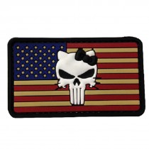 USA PUNISHER KITTY Tactical Rubber Velcro Patches
