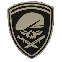 SKULL BERET Tactical Rubber Velcro Patches