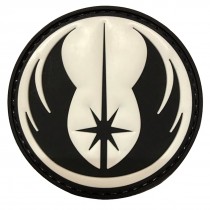 STAR WARS JEDI (Black & White) Tactical Rubber Velcro Patches