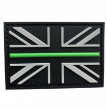 UNION JACK THIN GREEN LINE Tactical Rubber Velcro Patches