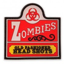 ZOMBIES OLD FASHION HEADSHOTS Tactical Rubber Velcro Patches