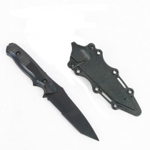 Airsoft Rubber Knife with Hard Plastic Holster Black