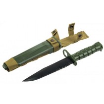 CCCP Airsoft M10 Rubber Bayonet Knife for M4/M16 Green