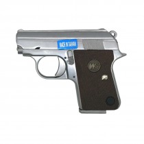 WE Colt 25 Auto CT25 Full Metal Gas Blowback Airsoft Pistol - Silver