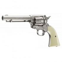 Wingun Colt SAA .45 5 1/2" CO2 Airsoft Revolver - Nickel/Pearl